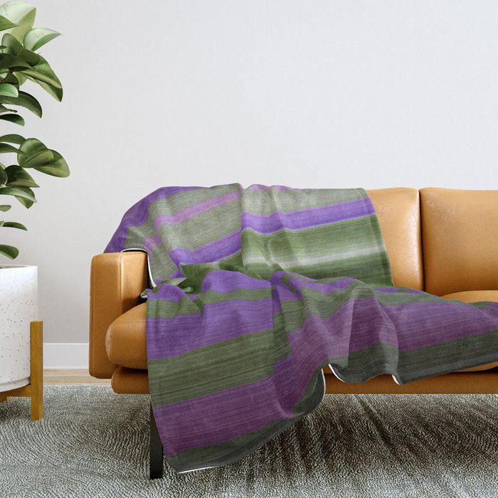 Purple and outlet green throw blanket
