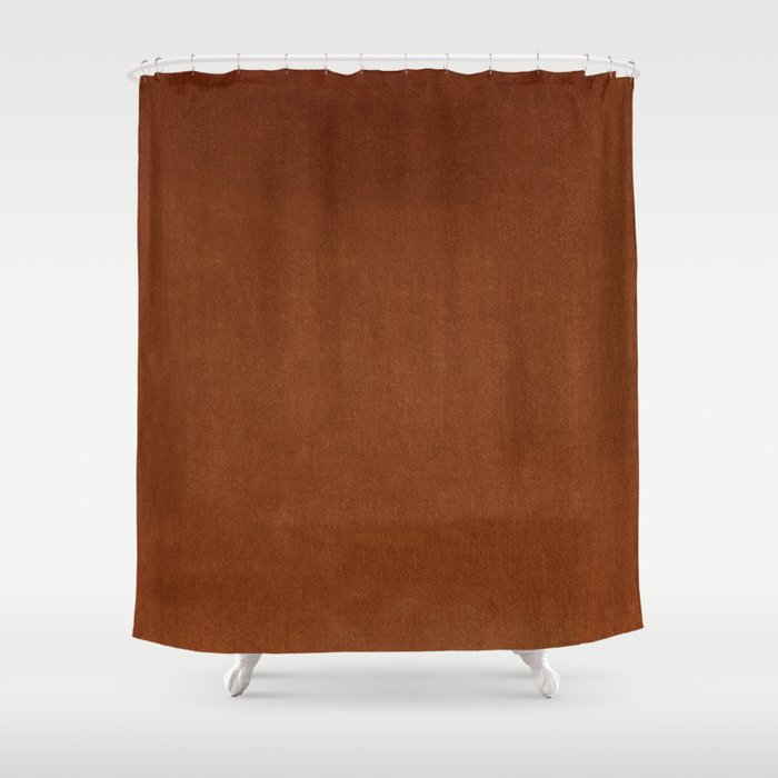 Rust Velvet Shower Curtain