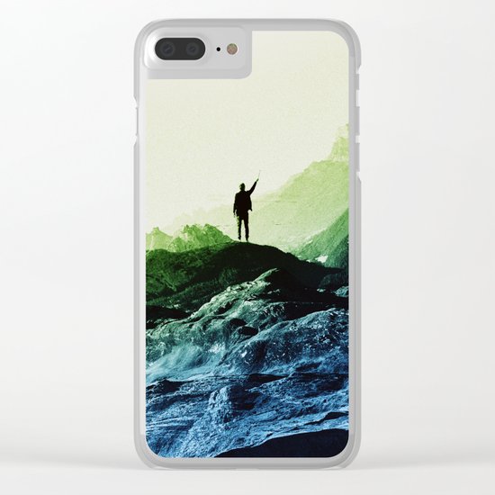Blue Contact Clear iPhone Case