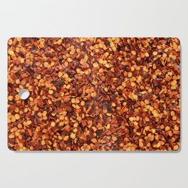 Hot and spicy crushed chilli peppers Cutting Board