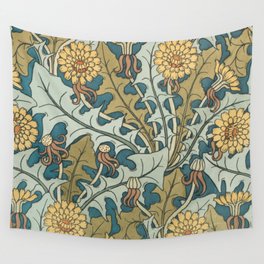 Art Nouveau Dandelion Pattern Wall Tapestry