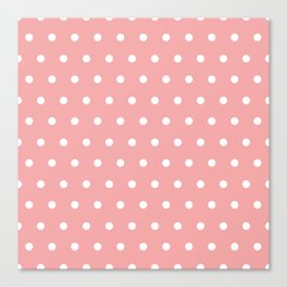 polkadot pink pattern Canvas Print