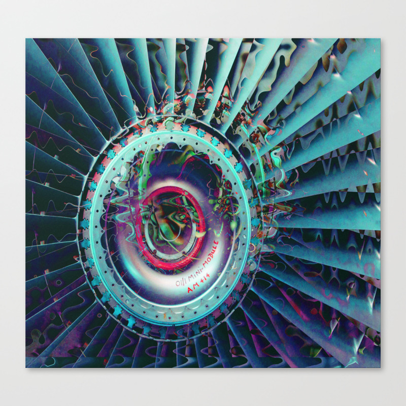 Jet Engine Geometric Abstract Canvas Print By Carlieamberpartridge