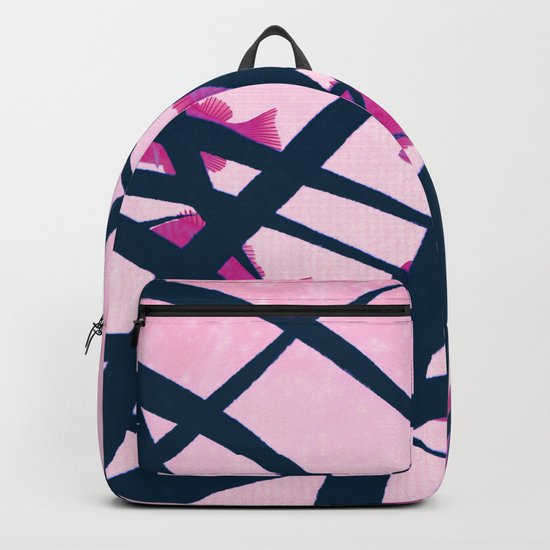 pink fish Backpack