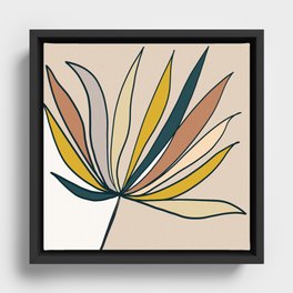 Minimal Floral #5 - Modern Art Print Framed Canvas