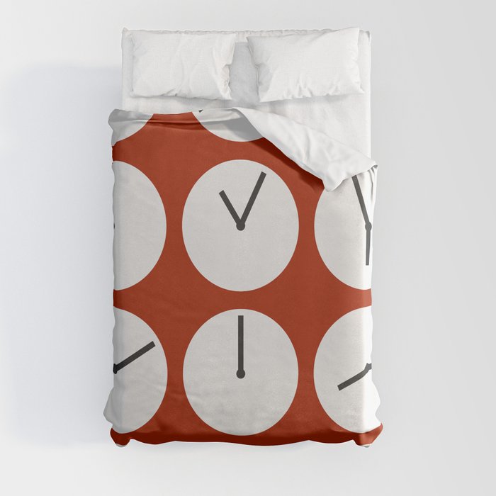Minimal clock collection 3 Duvet Cover