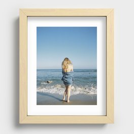 Beach Lady Recessed Framed Print