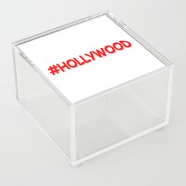 "#HOLLYWOOD" Cute Design. Buy Now Acrylic Box