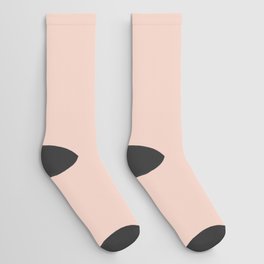 Pastel Apricot Orange Solid Color Pairs PPG Pale Coral PPG1063-3 - All One Single Shade Hue Colour Socks