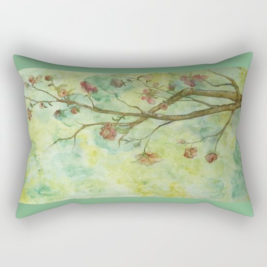 Branch with flowers Rectangular Pillow