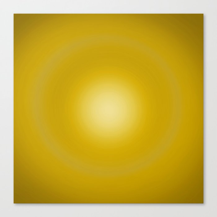 Orb Gradient // Yellow Canvas Print