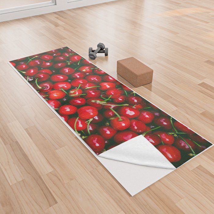 Cherries Yoga Towel