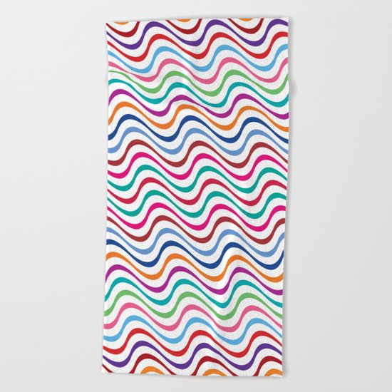 Rippling Colors Beach Towel