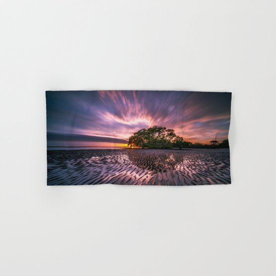 Landscape reflection 2 waves sky Hand & Bath Towel