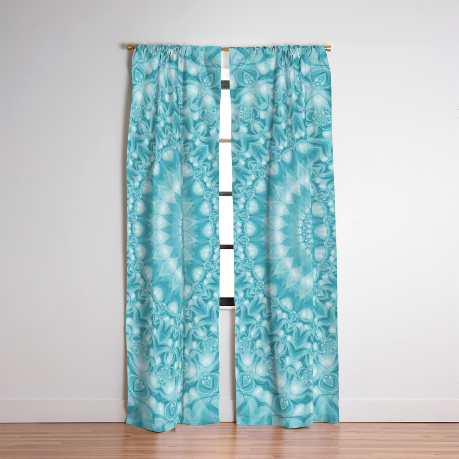 Caribbean Blue Mandala Blackout Curtain By Kellydietrich Society6