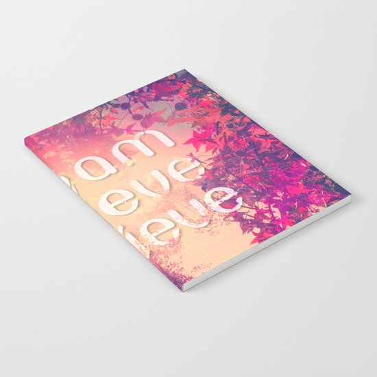 Autumn Sunshine and Pink Purple Maple Trees Notebook