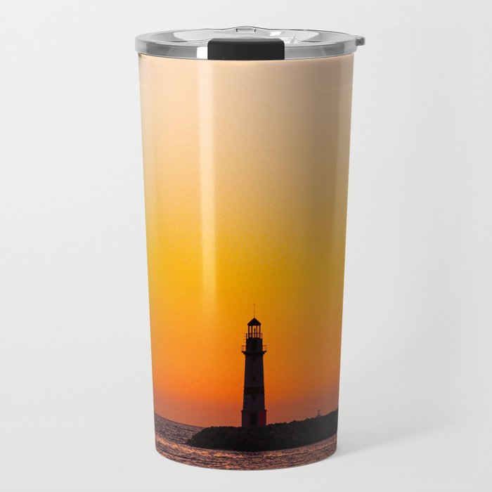 Lighthouse Sunset Travel Mug