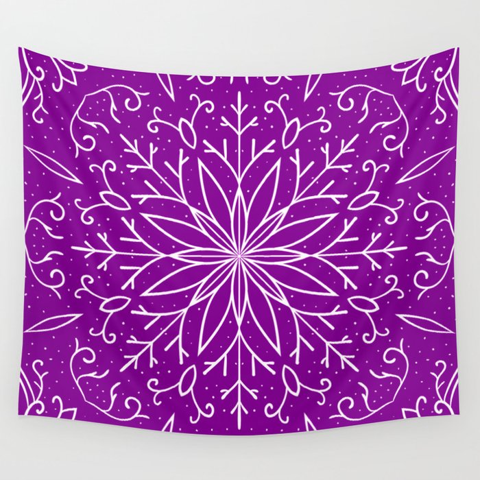 Purple Snowflake Mandala from Peppermint Creek Wall Tapestry