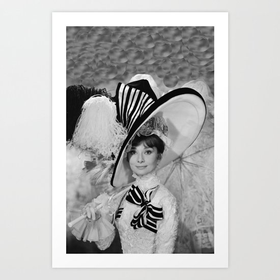 Audrey Hepburn ICONIC ICON BEAUTY SCENE Art Print