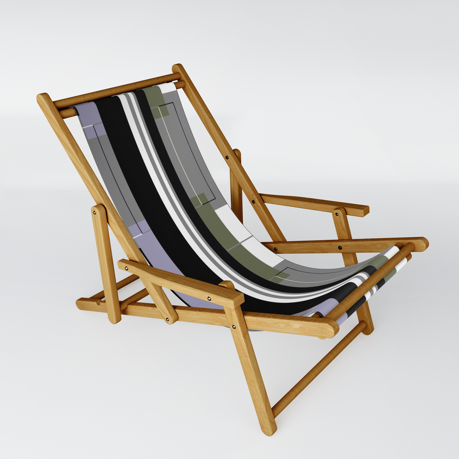 Black And White Striped Sling Chair By Istvanocztos Society6