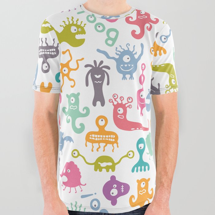 (not so) Scary Aliens... boo! All Over Graphic Tee