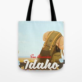 See America - Idaho Backpacking travel poster Tote Bag