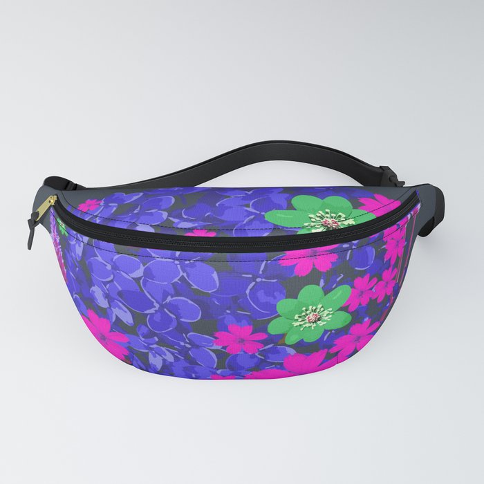 Floral pattern tropical purple Fanny Pack
