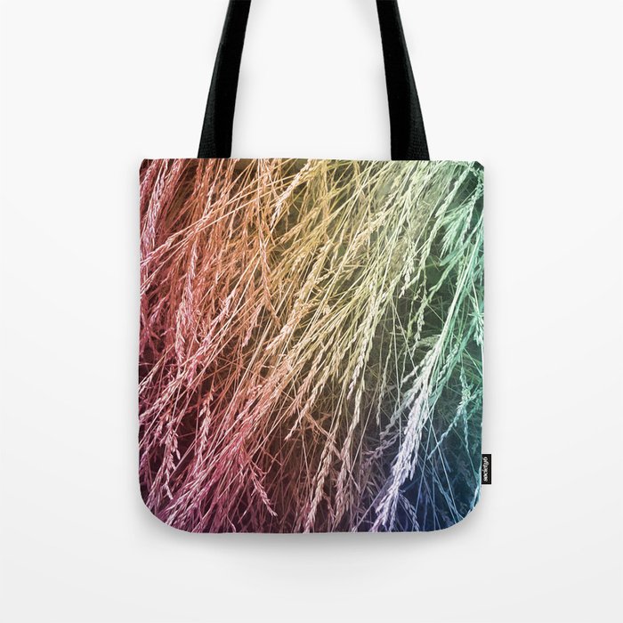 Rainbow grass texture Tote Bag