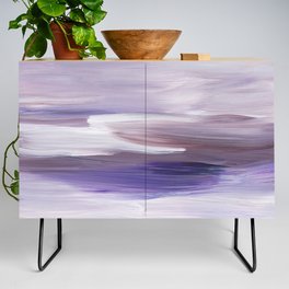 Abstract Minimalist Lavender Purple Painting Credenza