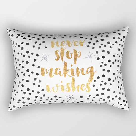 Making Wishes Quote Rectangular Pillow