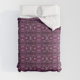 Liquid Light Series 99 ~ Red & Purple Abstract Fractal Pattern Comforter