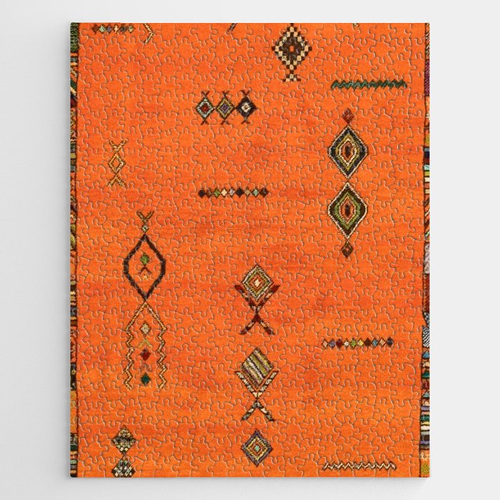 Oriental Traditional Moroccan Berber Rug Artwork Jigsaw Puzzle