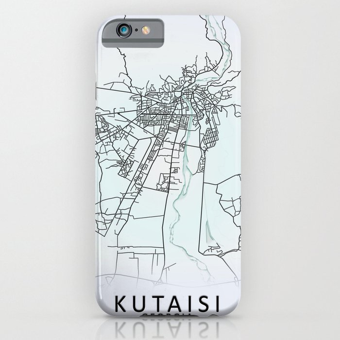 Kutaisi, Georgia, White, City, Map iPhone Case