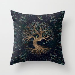 Tree of Life - Yggdrasil Throw Pillow