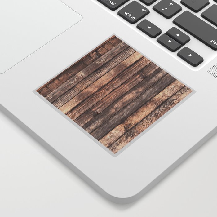 Background of old vertical wooden wall texture photo Sticker