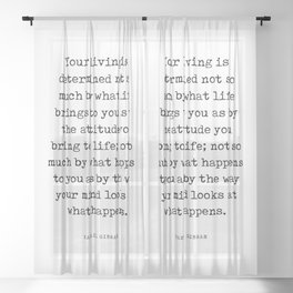 Your living is determined - Kahlil Gibran Quote - Literature - Typewriter Print Sheer Curtain