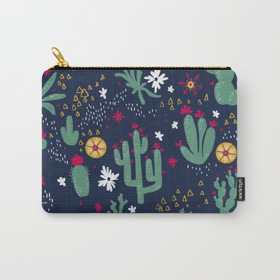 Cactus Blossoms Carry-All Pouch