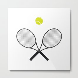 Tennis Racket And Ball 2 Metal Print