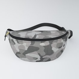 Black And White Camouflage Military Pattern Fanny Pack