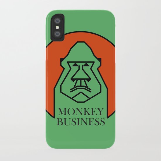 Monkey Business Green iPhone Case