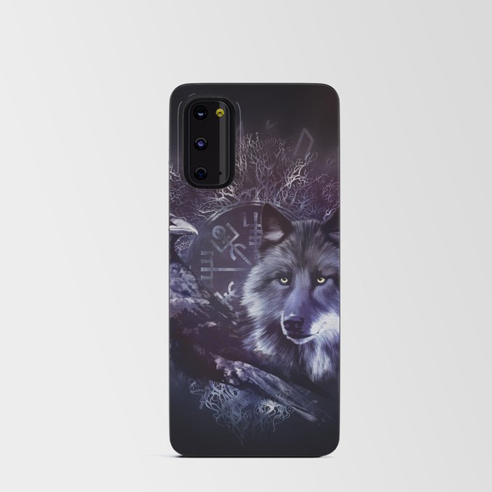 Raven and Wolf - Vegvisir and Tree of life Android Card Case