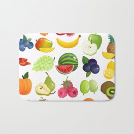 Bright fruit and berry mix Bath Mat
