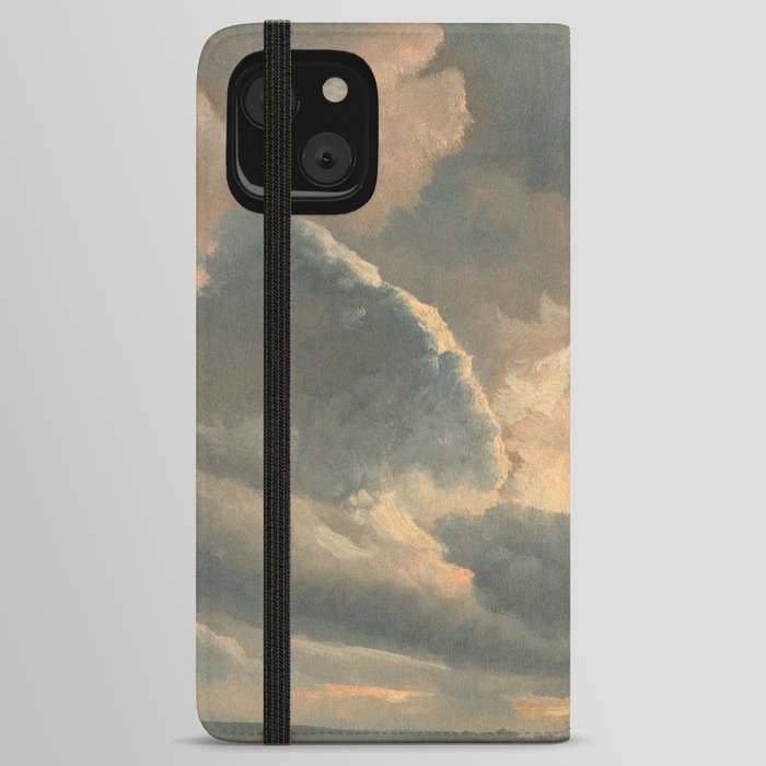 Study of Clouds with a Sunset near Rome, 1876 by Simon Alexandre Clement Denis iPhone Wallet Case