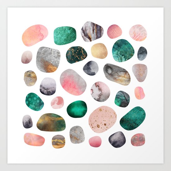Pretty Pebbles Art Print