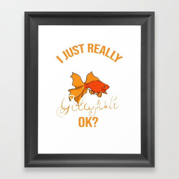 Goldfish Oranda Tank Food Bowl Aquarium Framed Art Print