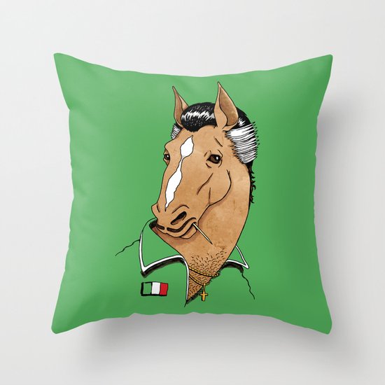 Italian Stallion Throw Pillow