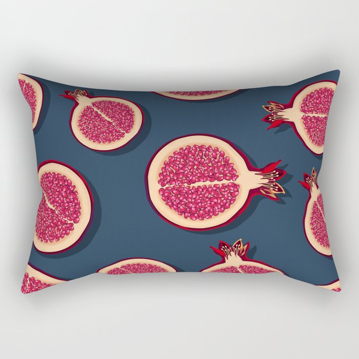Pomegranate Pattern Rectangular Pillow