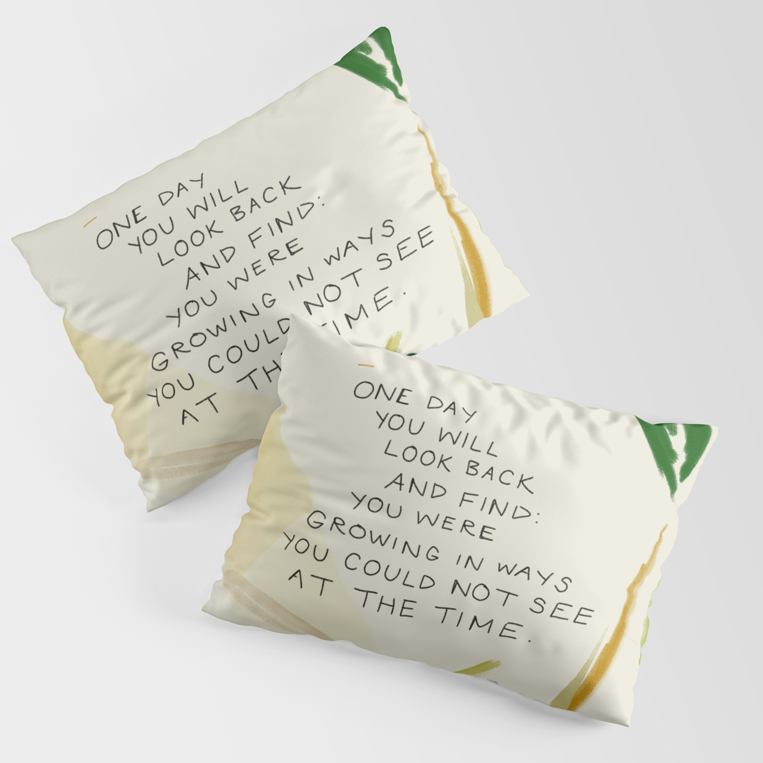 Society6 One Day at A Time by Morgan Harper Nichols on Pillow Sham Cotton Standard Set of 2 