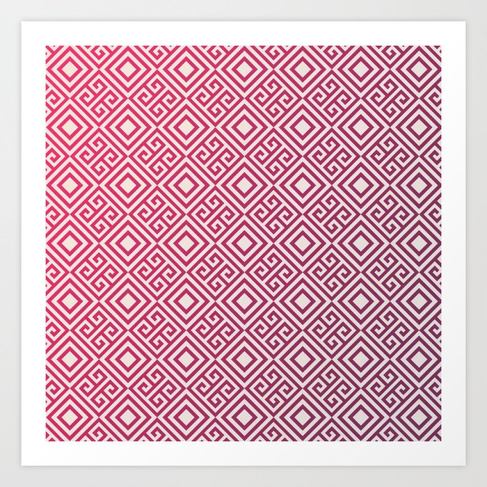 Magenda Geometric Pattern Art Print