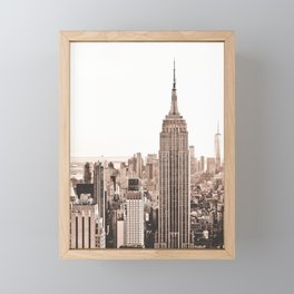 New York City Boho Skyline Framed Mini Art Print